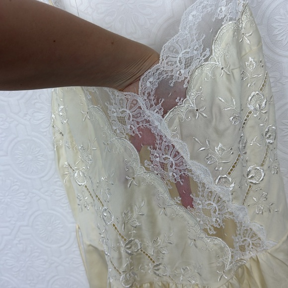 Vintage Victorias Secret Union Tag 70s Gold Label Nightgown Lingerie Slip Dress - Picture 5 of 10